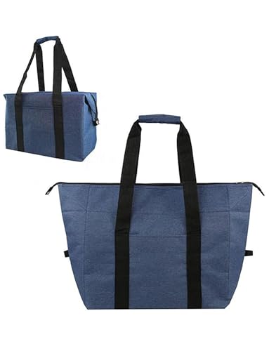 Wiederverwendbare, isolierte Kühltasche mit Reißverschluss for Lebensmittel, auslaufsichere Thermo-Einkaufstasche mit Isolierschaum, Kühltasche for kalte und warme Speisen, Picknick, Reisen oder Stran von Generisch