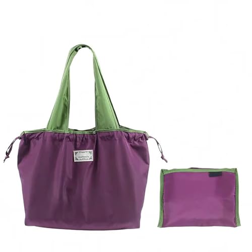 Wiederverwendbare Einkaufstaschen, faltbare Taschen, maschinenwaschbar, Tragetasche, große Kapazität, Schultertasche, Wasser-Tragetasche, violett, A Wiederverwendbare Einkaufstaschen, faltbare Taschen, maschinenwaschbar, Tragetasche, große Kapazität, Schultertasche, Wasser-Tragetasche, violett, A von Generisch