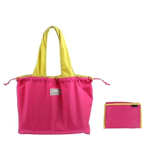 Wiederverwendbare Einkaufstüten, faltbare, maschinenwaschbare Tragetaschen, Umhängetasche mit großer Kapazität Gaming Sitzsack Mit Taschen (Hot Pink, A) von Generisch