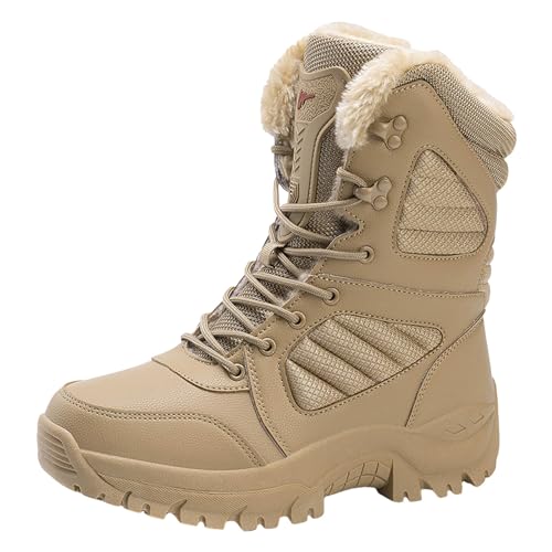 Winter Barfußschuhe Herren Gefüttert Wasserdicht Leicht Warm Herrenstiefel Barfußschuhe Mit Reißverschluss Barfuß Winterschuhe Herrenschuhe Schwarz Winter Winterstiefel Outdoor Braun Schneestiefel von Generisch