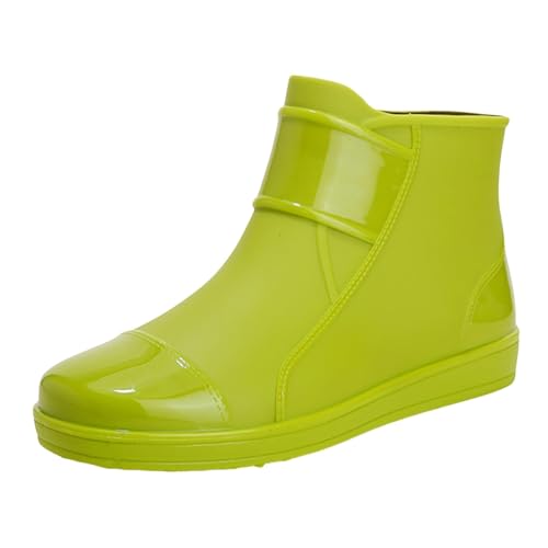 Winter Gummistiefel Damen Stiefel Weiter Schaft Men'S Rain Boots Water Shoes Top Rubber Shoes Casual Fashion Outdoor Work Fishing Car Wash Kitchen Non Slip Overshoes Rain Wasserfeste (Green,40) von Generisch
