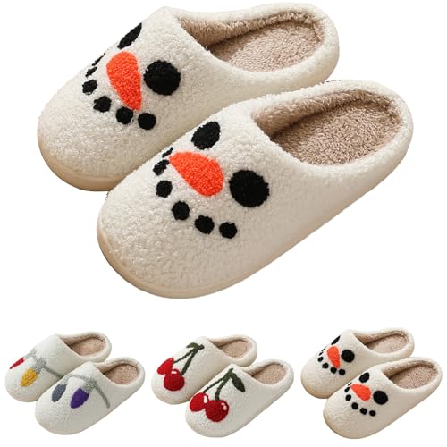 Winter Hausschuhe Damen Warm Lustig Filzhausschuhe Für Damen Winterhausschuhe Thermo Halloween-Hausschuhe Witzig Plüschhausschuhe Flauschige Filzpantoffeln Leicht Hausschlappen Comfy Pantoletten von Generisch