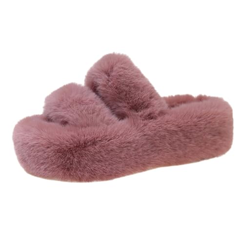 Winter Hausschuhe Damen Weiche Dick Besohlt Filzpantoffeln Hotelslipper Warm Kuschel Filzhausschuhe rutschfest Leichte Bequeme Gästepantoffeln Herbst Slippers House Gefüttert Orthopädische Hausschuhe von Generisch