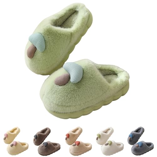 Winter Niedlich Filzpantoffeln Damen Leicht Geschlossen rutschfest Hausschuhe Damen Plüsch Pantoletten Weiche Warm Slippers Flauschig Filzhausschuhe Flache Bequeme Hauspatschen Unisex Hauspantoffeln von Generisch