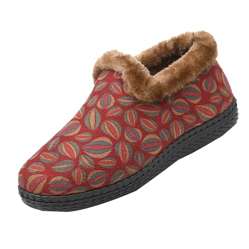 Winter Schuhe Damen Warm Schneestiefel Warmes Futter Kurzschaft Stiefel Plüsch Stiefeletten Knöchelstiefel Ankle Shaft Boots Slip On Winterboots Schlupfstiefel Kurzstiefel Damenstiefel von Generisch