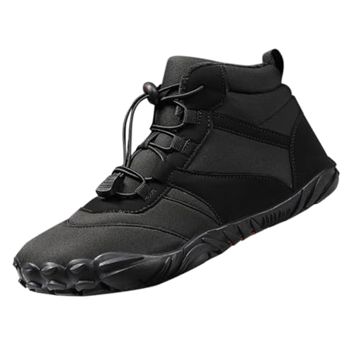 Winter Sneaker Herren Gefüttert, Warme Winterschuhe, Schneestiefel mit Flache Sohle Winterstiefel Rutschfest Winterstiefel Weich Freizeitschuhe Leichtgewichts Walkingschuhe Bequeme Wanderschuhe von Generisch