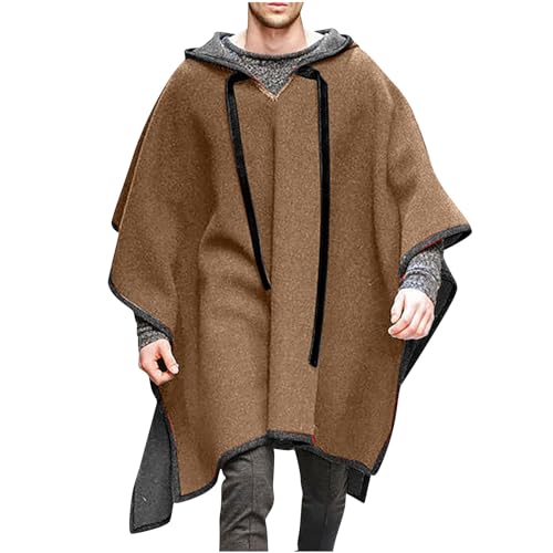 Winter Umhang Herren Vintage Ethno Stil Poncho Warm Wolle Cape Retro Long Kapuzenponcho Lose Cosplay Mantel Einfarbig Umschlagtuch Coat Cowboy Hoodie Hipster Kapuzenpullover Pullover mit Kapuze Winter Umhang Herren Vintage Ethno Stil Poncho Warm Wolle Cape Retro Long Kapuzenponcho Lose Cosplay Mantel Einfarbig Umschlagtuch Coat Cowboy Hoodie Hipster Kapuzenpullover Pullover mit Kapuze von Generisch
