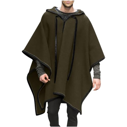 Winter Umhang Herren Vintage Ethno Stil Poncho Warm Wolle Cape Retro Long Kapuzenponcho Lose Cosplay Mantel Einfarbig Umschlagtuch Coat Cowboy Hoodie Hipster Kapuzenpullover Pullover mit Kapuze Winter Umhang Herren Vintage Ethno Stil Poncho Warm Wolle Cape Retro Long Kapuzenponcho Lose Cosplay Mantel Einfarbig Umschlagtuch Coat Cowboy Hoodie Hipster Kapuzenpullover Pullover mit Kapuze von Generisch