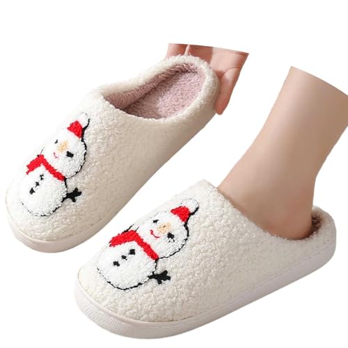 Winter Warm Hausschuhe Filzpantoffeln Frauen Herren Feuchtigkeitsresistent Badepantoletten Memory-Schaum Slippers Einfache Basics Pantoffeln Schlafzimmer Glatte Böden Rutschfeste von Generisch