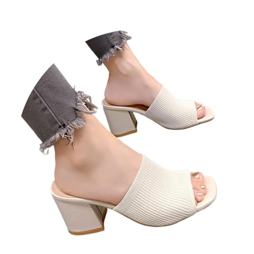 Winter Warm Hausschuhe Plüsch Pantoffeln Unisex Rutschfeste Memory-Schaum Slippers Offene Pantoletten Indoor Glatte Böden von Generisch