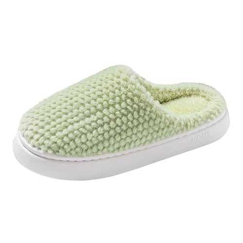 Winter Weiche Filzhausschuhe Damen Geschlossen Hausschuhe Damen Warm Slippers Flauschig Plüsch Winterhausschuhe rutschfest Kuschelig Slipper Gefüttert Hauspantoffeln Orthopädische Hausschuhe von Generisch