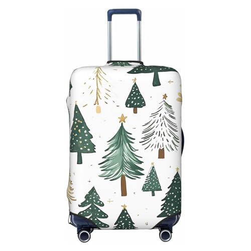 Winterbaum-Kofferabdeckung, Gepäckschutz, Weihnachten, elastisch, kratzfest, staubdicht, passend für 55,9 - 61 cm, mehrfarbig, M von Generisch