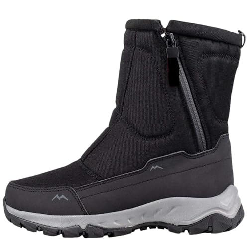 Winterboots Herren Gefüttert Schneeboots Fleece Winterstiefel Wasserabweisend Snowboots Mid Schneestiefel Anti-Rutsch Wollstiefel Weich Leicht Schlupfstiefel mit Erhöhung Thermostiefel von Generisch