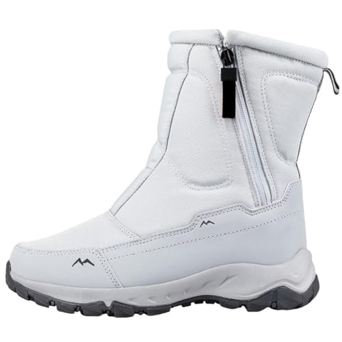 Winterboots Herren Gefüttert Schneeboots Fleece Winterstiefel Wasserabweisend Snowboots Mid Schneestiefel Anti-Rutsch Wollstiefel Weich Leicht Schlupfstiefel mit Erhöhung Thermostiefel von Generisch