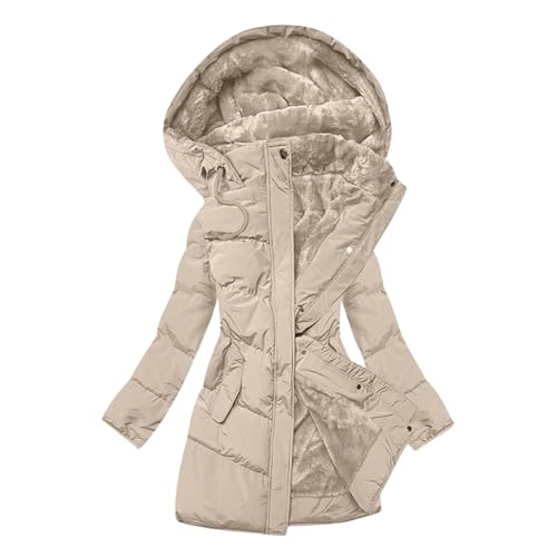 Winterjacke Damen Gefüttert Steppjacke Winter Thermo Mantel Winddicht Oberbekleidung Button Down Kapuzenmantel Trendy Wintercoat Locker Outdoormantel Outwear Mittellang Wintermantel Winterjacke Damen Gefüttert Steppjacke Winter Thermo Mantel Winddicht Oberbekleidung Button Down Kapuzenmantel Trendy Wintercoat Locker Outdoormantel Outwear Mittellang Wintermantel von Generisch