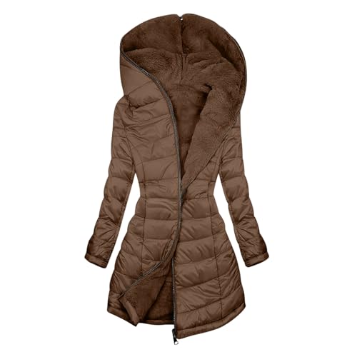 Winterjacke Damen Steppjacke Wintermantel Mit Kapuze Reißverschluss Winterparka Warm Weich Freizeit Daunenjacke Dicker Baumwolle Elegant Jacke Dicke Jacke Wintermantel Für Damen in Großen Größen von Generisch