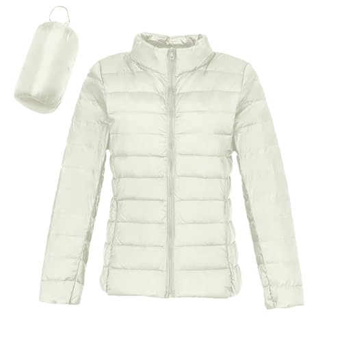 Winterjacke Damen Übergangsjacke Leichte in Daunenoptik Packbare Winter Warme Steppjacke für Frauen Outdoorjacke Softshelljacke Gefüttert Pufferjacke mit Taschen Outdoor für Freizeit Wandern Reisen von Generisch