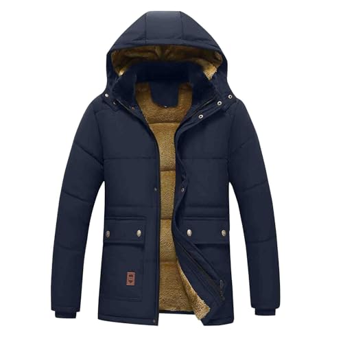 Winterjacke Herren Wasserdichte Winddichte Winterparka Jacke Gefüttert Warme Steppjacke mit Abnehmbarer Kapuze Steppjacke Daunenjacke Winter Übergangsjacke Thermojacke Outdoor Wintermantel Winterjacke Herren Wasserdichte Winddichte Winterparka Jacke Gefüttert Warme Steppjacke mit Abnehmbarer Kapuze Steppjacke Daunenjacke Winter Übergangsjacke Thermojacke Outdoor Wintermantel von Generisch