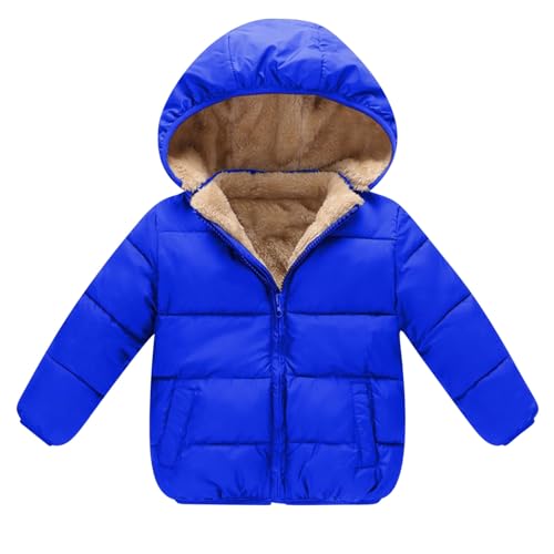Winterjacke Mädchen Daunenjacken Thermo Mantel Gefütterte Wintermantel Winddicht Steppjacke Kapuzenjacke Jacken Mode Outdoorjacke Daunenmantel Warm Thermojacke Blau, 5 Jahre von Generisch