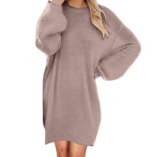 Winterkleid Damen Herbstkleid Langarm Strickkleid Damen Casual Rundhals Pullover Kleid Elegant Midikleid Einfarbig Freizeitkleid Warm Longpullover Knielang Knitted Dress Oversize Partykleider Grau xl Winterkleid Damen Herbstkleid Langarm Strickkleid Damen Casual Rundhals Pullover Kleid Elegant Midikleid Einfarbig Freizeitkleid Warm Longpullover Knielang Knitted Dress Oversize Partykleider Grau xl von Generisch