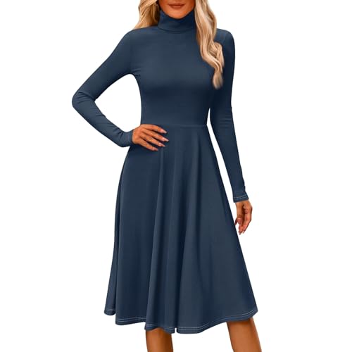 Winterkleid Damen Lang Elegant Rollkragen Pulloverkleid Damen Winter Langarm Kleid Winter Damen Knielang A Linie Kleider Frauen Einfarbig Casual Lange Herbstkleid Oben Eng Unten Locker Winterkleid Damen Lang Elegant Rollkragen Pulloverkleid Damen Winter Langarm Kleid Winter Damen Knielang A Linie Kleider Frauen Einfarbig Casual Lange Herbstkleid Oben Eng Unten Locker von Generisch