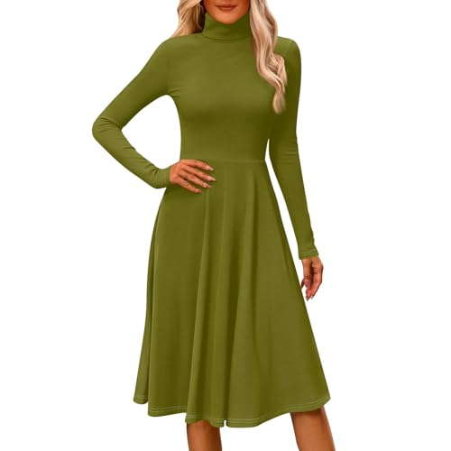 Winterkleid Damen Lang Elegant Rollkragen Pulloverkleid Damen Winter Langarm Kleid Winter Damen Knielang A Linie Kleider Frauen Einfarbig Casual Lange Herbstkleid Oben Eng Unten Locker Winterkleid Damen Lang Elegant Rollkragen Pulloverkleid Damen Winter Langarm Kleid Winter Damen Knielang A Linie Kleider Frauen Einfarbig Casual Lange Herbstkleid Oben Eng Unten Locker von Generisch