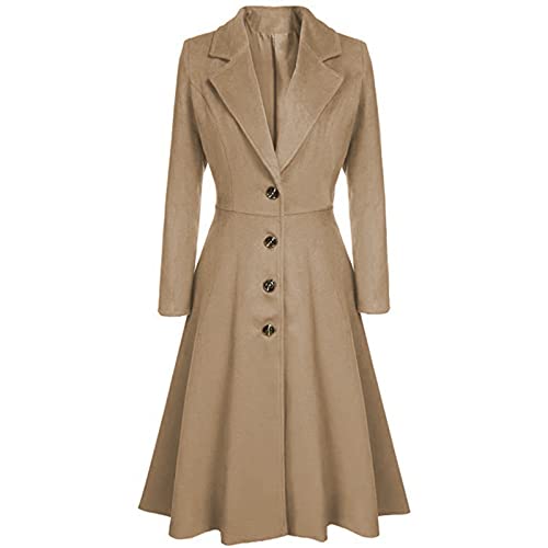 Wintermantel Damen Elegant A Linie Lang Trenchcoat Damen Revers Slim Wollmantel Damen Einfarbig Mantel Damen Winter Lange mit Knöpfen Winterjacke Warm Langer Wolljacke Übergang Damenmantel Wintermantel Damen Elegant A Linie Lang Trenchcoat Damen Revers Slim Wollmantel Damen Einfarbig Mantel Damen Winter Lange mit Knöpfen Winterjacke Warm Langer Wolljacke Übergang Damenmantel von Generisch