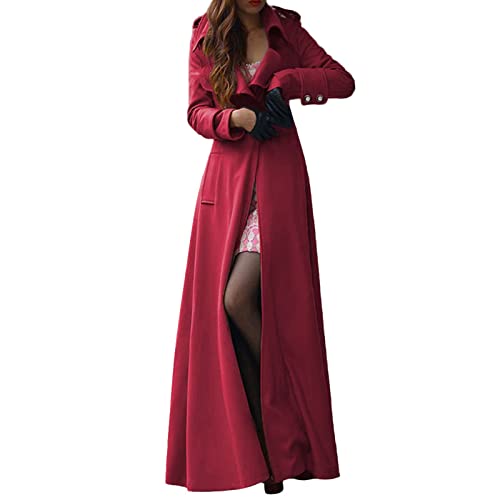 Wintermantel Damen Extra lang A Linie Trenchcoat Damen Elegant Slim Wollmantel Damen Winter Lang Revers Mantel Damen mit Knöpfen Übergang Damenmantel Warm Lange Wolljacke Einfarbig mit Taschen Wintermantel Damen Extra lang A Linie Trenchcoat Damen Elegant Slim Wollmantel Damen Winter Lang Revers Mantel Damen mit Knöpfen Übergang Damenmantel Warm Lange Wolljacke Einfarbig mit Taschen von Generisch