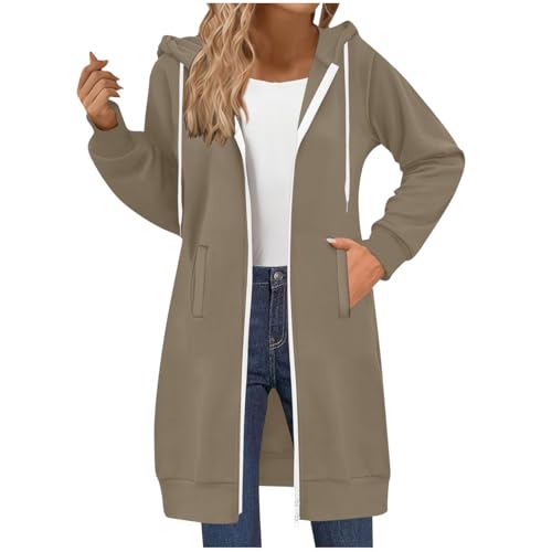Wintermantel Damen Lang Sweatjacke Freizeit Hoodie Jacke Herbst Winter Fleecejacke Zipper Übergangsjacke Langarm Winterjacke Locker Kapuzenjacke Warm Sweatshirtjacke Kapuzenjacke Herbstjacke Wintermantel Damen Lang Sweatjacke Freizeit Hoodie Jacke Herbst Winter Fleecejacke Zipper Übergangsjacke Langarm Winterjacke Locker Kapuzenjacke Warm Sweatshirtjacke Kapuzenjacke Herbstjacke von Generisch