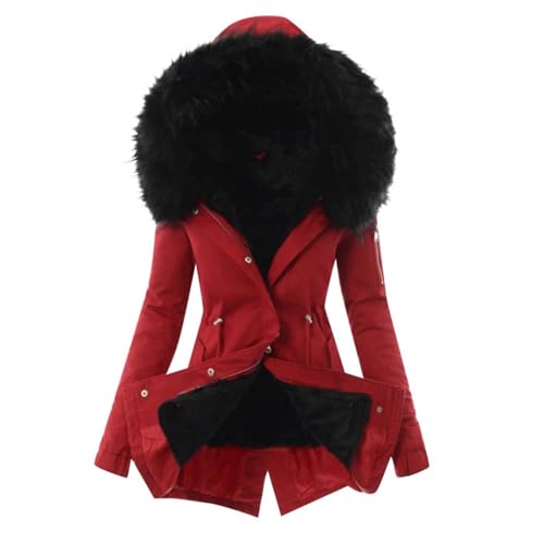 Wintermantel Damen Warm Gefüttert Steppjacke Lange Elegant Damenmantel Winter Langarm Jacke mit Kapuze Winterparka Mantel Einfarbig Bequemes Sportjacke Winddicht Outdoorjacke Wintermantel Damen Warm Gefüttert Steppjacke Lange Elegant Damenmantel Winter Langarm Jacke mit Kapuze Winterparka Mantel Einfarbig Bequemes Sportjacke Winddicht Outdoorjacke von Generisch