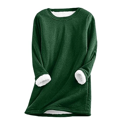 Winterpullover Damen Oversize Rundhals Pullover Teddy Fleece Pulli Basic Einfarbig Sweatshirt Winter Warm Plüsch Fleecepulli Dicke Thermo Longshirt Herbst Winter Sherpa Gefütterte Fleecepullover Winterpullover Damen Oversize Rundhals Pullover Teddy Fleece Pulli Basic Einfarbig Sweatshirt Winter Warm Plüsch Fleecepulli Dicke Thermo Longshirt Herbst Winter Sherpa Gefütterte Fleecepullover von Generisch
