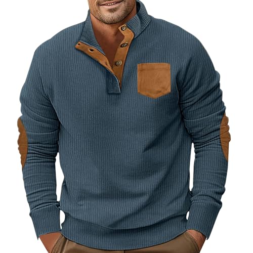 Winterpullover Herren Cord Warme Winterpullover Langarm Stehkragen Vintage Sweatshirt Pulli Freizeit Classic Pullover mit Knopf Loose Sweater Arbeitspullover Große Größen Dicke Langarmshirt Winterpullover Herren Cord Warme Winterpullover Langarm Stehkragen Vintage Sweatshirt Pulli Freizeit Classic Pullover mit Knopf Loose Sweater Arbeitspullover Große Größen Dicke Langarmshirt von Generisch