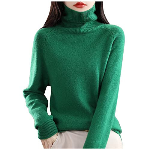 Winterpullover Sweatshirt Elegant Langarm Rollkragen Oberteil Pulli Strickpulli Damen Pullover Rollkragenpullover Creme Damen Herbst Sweater Damen Strickpullover Feinstrick Geschnittene Pullover von Generisch