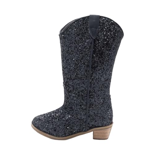 Winterschuhe 31 Girls Leopard Print Shoes Fashion Flower Short Boots Non Slip Breathable Women Boots Winterschuhe 26 (Black, 31 Little Child) von Generisch