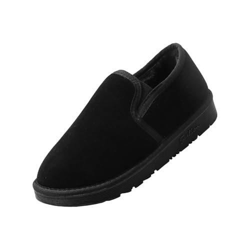 Winterschuhe Damen Flach, Stiefeletten mit Warm Gefütter Schneestiefel Rutschfest Winterboots Weich Leicht Winterstiefel Runder Zehenpartie Wollstiefel für die Schneesaison im Winter von Generisch