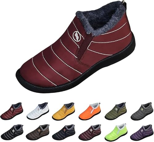 Winterschuhe Damen Gefüttert Schneeschuhe Wasserdichte Winterboots Rutschfeste Sohlen Stiefeletten Warm Bequem Schlupfstiefel Freizeit Snow Boots Thermal Wollstiefel Geeignet für Winter von Generisch