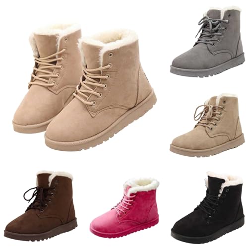 Winterschuhe Damen Gefüttert Warm rutschfest Winterschuhe Damen Wasserdicht Winter Trekking Wanderschuhe Bequem Winterboots Reitstiefeletten Außenbereich Wasserdicht 36 von Generisch