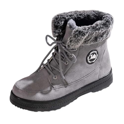 Winterschuhe Damen Herren Leder Winterstiefel Overknee Stiefel mit Knielanger Langschaft Winter Warme Stylisch und Praktisch Reitstiefel-ähnliche Stabilität von Generisch