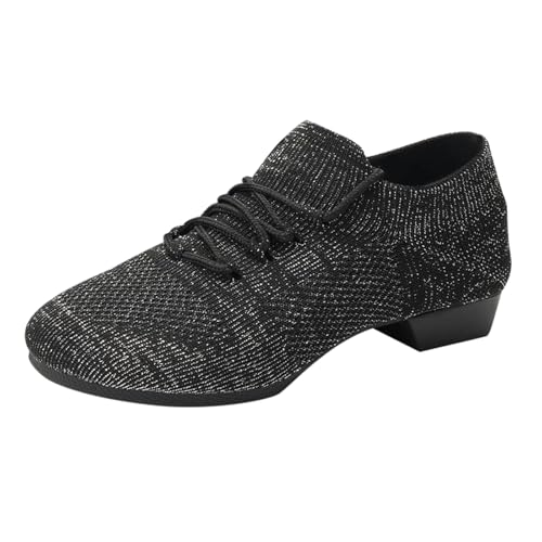 Winterschuhe Damen Und Cheerleading Schuhe Erwachsene Soft Bottom Body Training Mesh Tanzschuhe (Black, 36) Laufschuhe 42 Barfußschuhe Herbst Herren Winter Weiß Orthopedische Barfuss Herrn 43 von Generisch