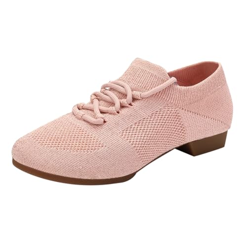 Winterschuhe Damen Und Cheerleading Schuhe Erwachsene Soft Bottom Body Training Mesh Tanzschuhe (Pink, 36) Sneaker Mit Klettverschluss Barfußschuhe Herbst Herren Winter Weiß Orthopedische von Generisch