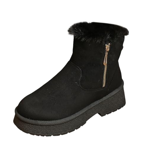 Winterschuhe Damen Warm, Stiefel Gefüttert Boots Schneestiefel Winter Trekking Wanderschuhe Damen, rutschfest Winterstiefel, Bequem Winterboots Reitstiefeletten Wasserdicht Ankle Boots Außenbereich von Generisch