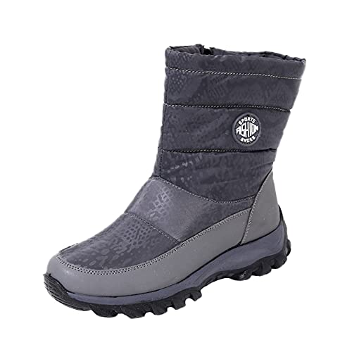 Winterschuhe Damen Wasserdicht Schneestiefel Gefüttert Winterboots Schlupfstiefel Outdoorschuhe Rutschfest Wanderschuhe Warm Wanderstiefel Winter Boots Arbeitschuhe Trekkingschuhe Trekkingstiefel von Generisch