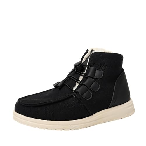 Winterschuhe Damen Winterschuhe Damen Winterboots Outdoor Rutschfeste Weitschaft Warme Fleece Kurzstiefeletten Elastische Ergonomie Breite Füße Womens Boots von Generisch