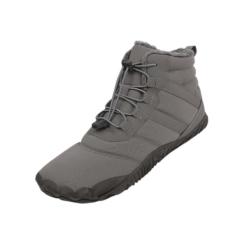 Winterschuhe Gefüttert Herren, Barfußschuhe Winter, Warme Schuhe Sneaker mit Flache Sohle Outdoorschuhe Einfarbig Walkingschuhe Leichte Wanderschuhe rutschfest Trekkingschuhe Sportschuhe von Generisch