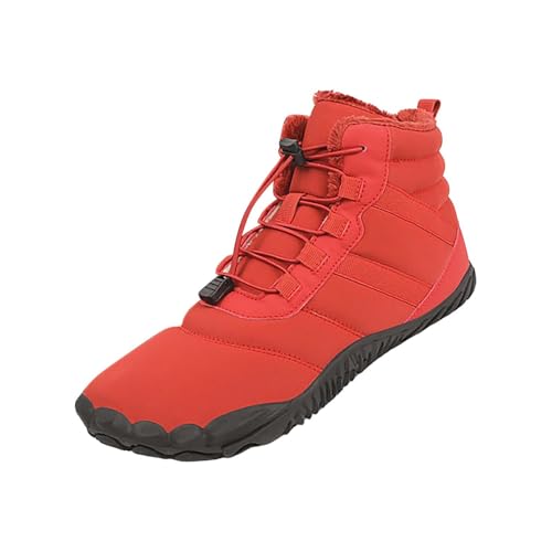 Winterschuhe Gefüttert Herren, Barfußschuhe Winter, Warme Schuhe Sneaker mit Flache Sohle Outdoorschuhe Einfarbig Walkingschuhe Leichte Wanderschuhe rutschfest Trekkingschuhe Sportschuhe von Generisch