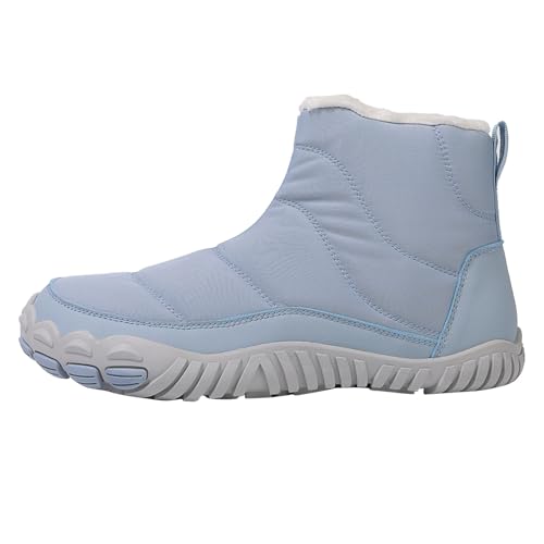 Winterschuhe Herren Gefüttert Schlupfschuhe Warm Stiefeletten Slipper Slip on Walkingschuhe Round Toe Outdoorschuhe Verschleißfest Trekkingschuhe Plateau Schneestiefe rutschfest Halbstiefel von Generisch