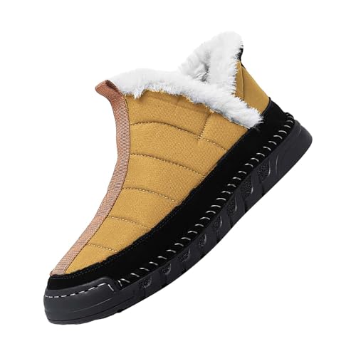 Winterschuhe Herren Große Größen, Schneeschuhe Herren Warm, Wanderschuhe Fleece Gefüttert Schneestiefel Slip On Winterstiefel rutschfest Wanderstiefel Leichtgewicht Bequeme Sportchuhe von Generisch