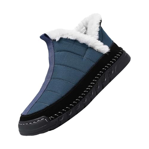 Winterschuhe Herren Große Größen, Schneeschuhe Herren Warm, Wanderschuhe Fleece Gefüttert Schneestiefel Slip On Winterstiefel rutschfest Wanderstiefel Leichtgewicht Bequeme Sportchuhe von Generisch