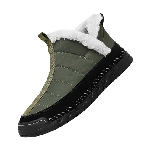 Winterschuhe Herren Große Größen, Schneeschuhe Herren Warm, Wanderschuhe Fleece Gefüttert Schneestiefel Slip On Winterstiefel rutschfest Wanderstiefel Leichtgewicht Bequeme Sportchuhe von Generisch