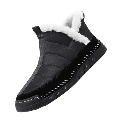 Winterschuhe Herren Große Größen, Schneeschuhe Herren Warm, Wanderschuhe Fleece Gefüttert Schneestiefel Slip On Winterstiefel rutschfest Wanderstiefel Leichtgewicht Bequeme Sportchuhe von Generisch